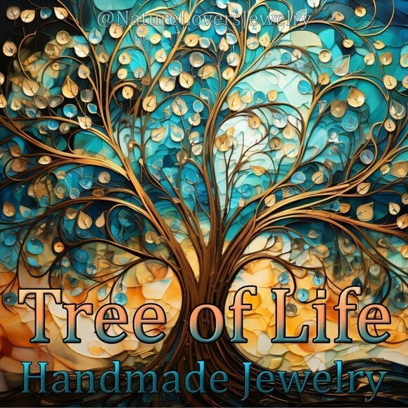 Agate Carnelian Faux Pearls + Patina'd Tree of Life Earrings - Upscale & Trendy - Picture 5 of 8